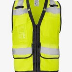 Class 2 Hi Vis Zipper Closure Mesh Safety Vest w/ 12 Pockets