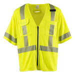 Safety Vest Sleeveless Zip Closure Yellow
