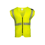 Safety Vest Sleeveless ZIP Closure Yellow