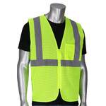 PIP ANSI Type R Class 2 Dual Sized Value Zipper Mesh Hi-Vis Vest