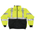 Tingley Job Sight Class 3 Reflective Hi-Vis Hooded Traffic Safety Bomber Jacket