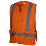 Pyramex RCA2520SE Type R Class 2 Adjustable Breakaway X-Back Self Extinguishing Mesh Safety Vest