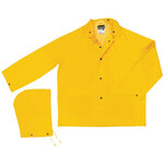  MCR Safety Classic Series 0.35mm Yellow PVC/Polyester 3-Piece Limited Flammability Rain Suit