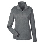 211307CP UltraClub Ladies' Cool & Dry Heathered Performance 1/4 Zip