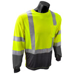 Radians ST21B-3 Class 3 Long Sleeve Black Bottom T-Shirt