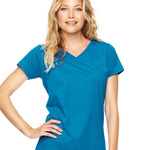 Women's Fine Jersey V-Neck Tee 3507