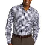 238522CP Red House Tricolor Check Slim Fit Non Iron Shirt